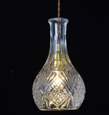 Freya Classic Elegant Carved Glass Pendant Light