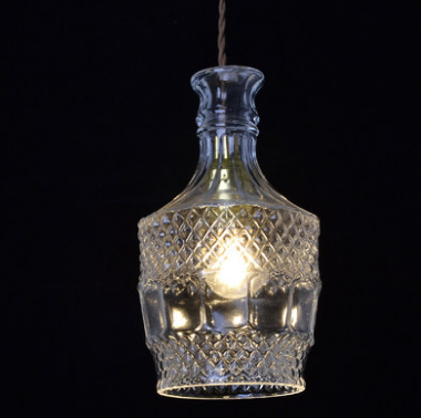Freya Classic Elegant Carved Glass Pendant Light