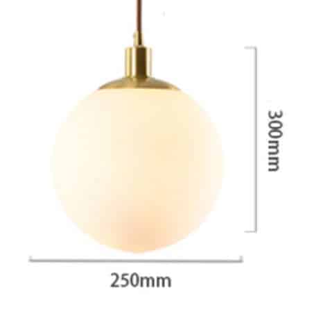 Gasuka Copper Round Globe Pendant Lamp