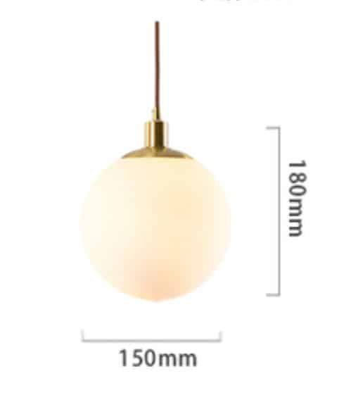 Gasuka Copper Round Globe Pendant Lamp
