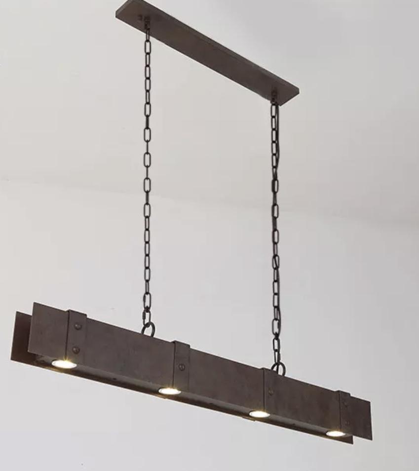 Gerlach Rustic Industrial Chic Metal Pendant Lamp
