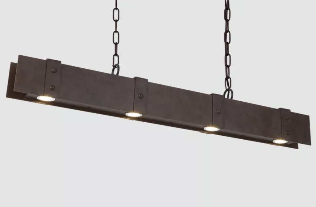 Gerlach Rustic Industrial Chic Metal Pendant Lamp