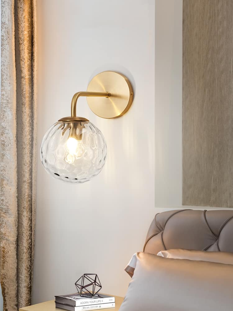 Giorbor Dimpled and Smooth Hanging Ball Wall Lamp