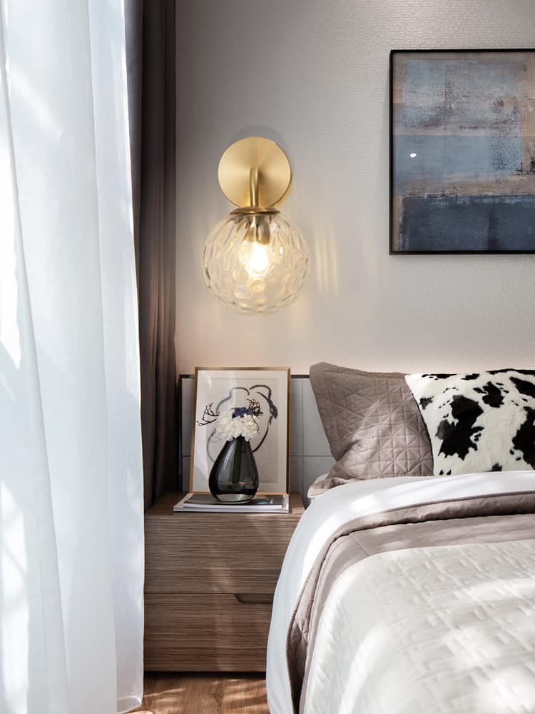 Giorbor Dimpled and Smooth Hanging Ball Wall Lamp