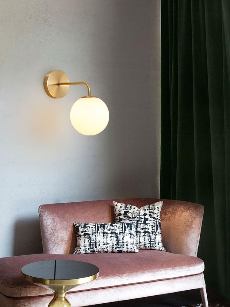 Giorbor Dimpled and Smooth Hanging Ball Wall Lamp