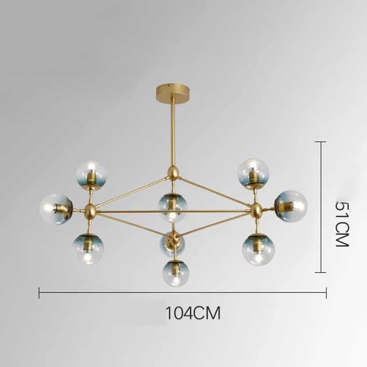 Elovold Glass Ball Atomic Pendant Lamp