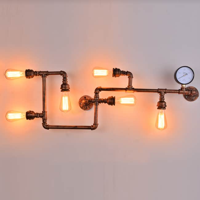 Gostavo Industrial Pipe Wall Lamp