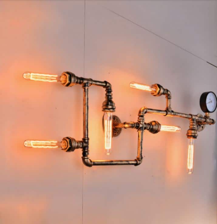 Gostavo Industrial Pipe Wall Lamp