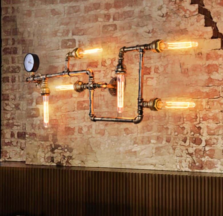 Gostavo Industrial Pipe Wall Lamp