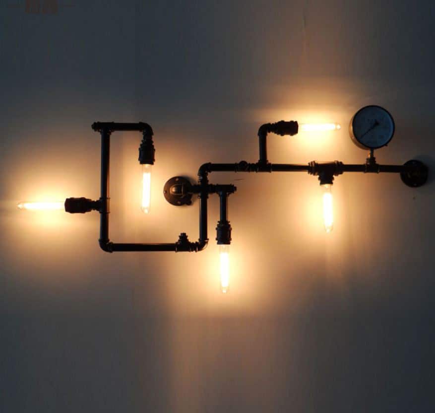 Gostavo Industrial Pipe Wall Lamp