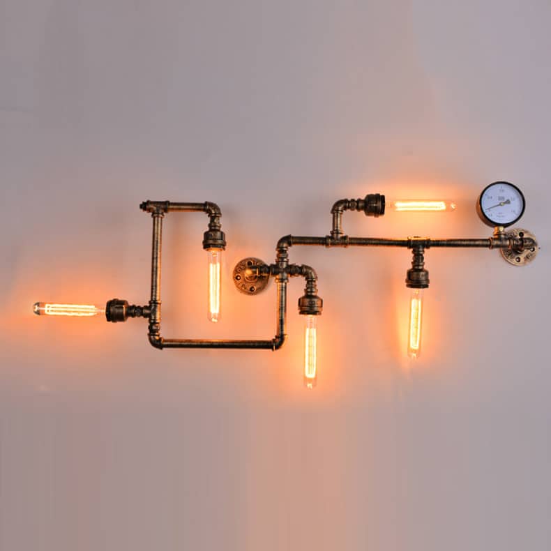 Gostavo Industrial Pipe Wall Lamp