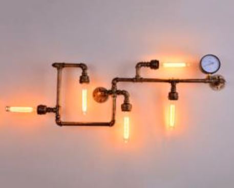 Gostavo Industrial Pipe Wall Lamp