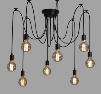 Gundersen Spider Leg Styled Industrial Rustic Chandelier