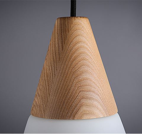Edeet Half Wood Hang Lamp