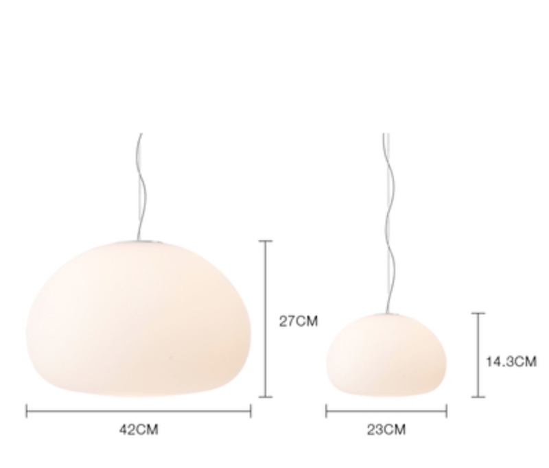 Halfdan White Frosted Pendant Light