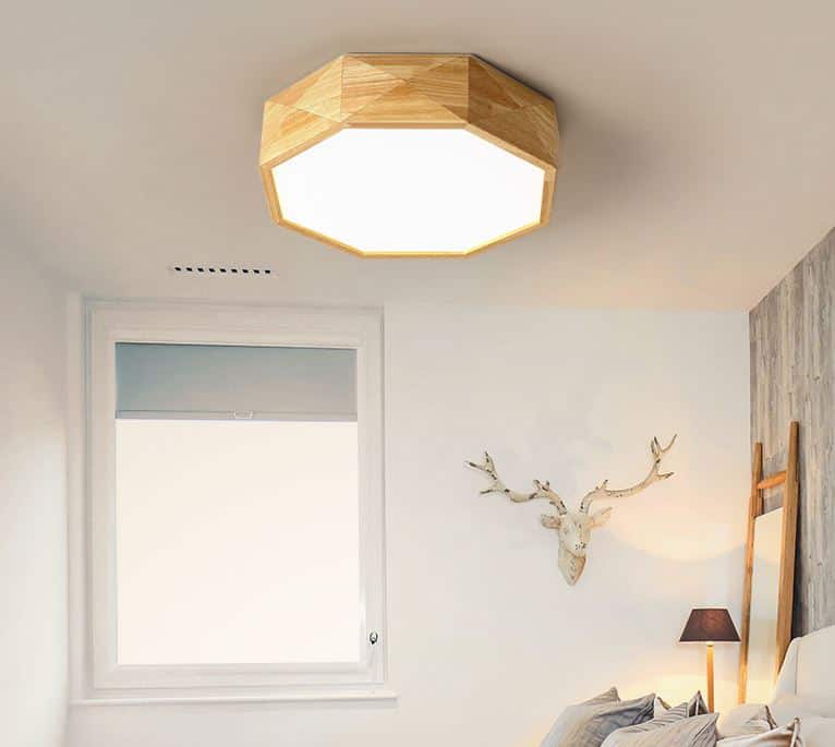 Havano Wooden Geometry Octagon Ceiling Lamp