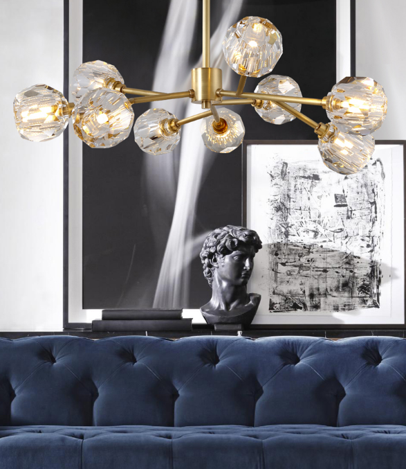 Hendrika Luxury Elegant Glossy Crystal Chandelier Light