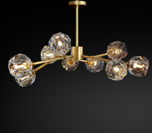 Hendrika Luxury Elegant Glossy Crystal Chandelier Light