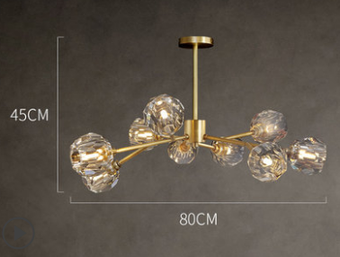 Hendrika Luxury Elegant Glossy Crystal Chandelier Light