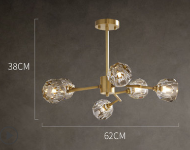 Hendrika Luxury Elegant Glossy Crystal Chandelier Light