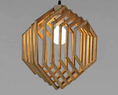 EVA Hexagonal Cage Encasement Lamp