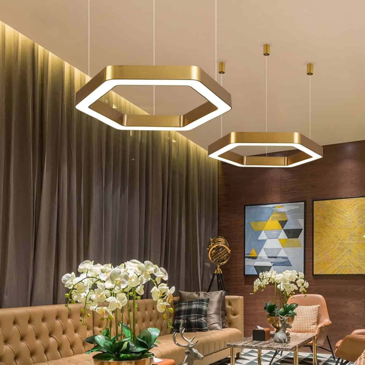 Hexanuu Hexagonal Ring Pendant Lamp