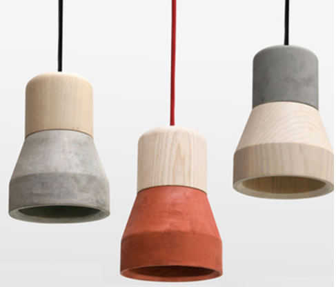 Hildegard Minimalist Concrete Wooden Accent Pendant Light