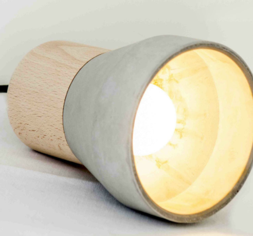 Hildegard Minimalist Concrete Wooden Accent Pendant Light