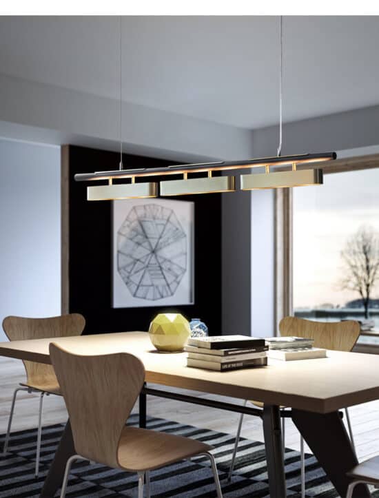 Hoveedo Modern Sleek Long Bar Pendant Lamp