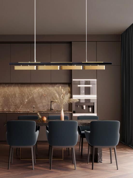 Hoveedo Modern Sleek Long Bar Pendant Lamp