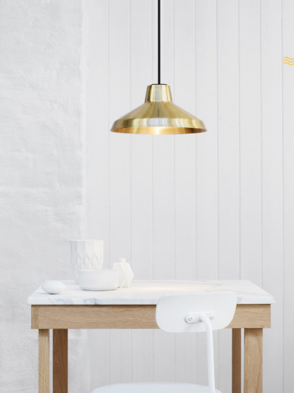 Idun Modern Industrial Vintage Brass Pendant Light