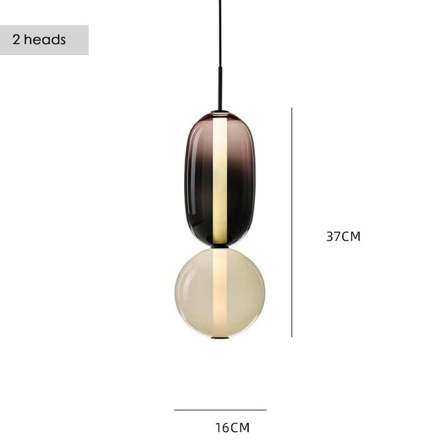 Indoor Lighting Multicolored Glass Pendant Light Candy Dining Room Lamp Bedside Bar Cafe Hanging Furniture Home Decor Chandelier