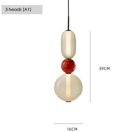 Indoor Lighting Multicolored Glass Pendant Light Candy Dining Room Lamp Bedside Bar Cafe Hanging Furniture Home Decor Chandelier