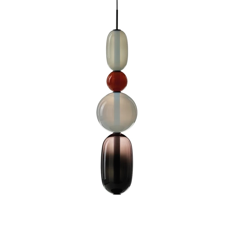 Indoor Lighting Multicolored Glass Pendant Light Candy Dining Room Lamp Bedside Bar Cafe Hanging Furniture Home Decor Chandelier