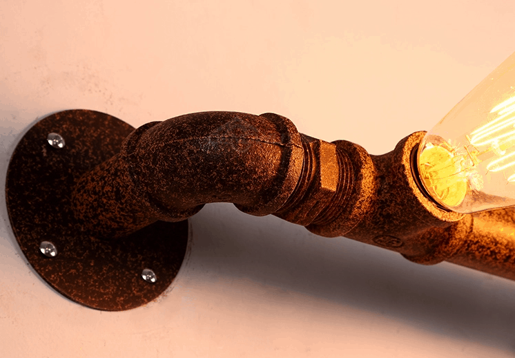 ASTRID Indrustrial Rustic Pipe Line Quadriplet Lamps