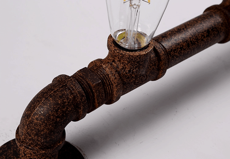 ASTRID Indrustrial Rustic Pipe Line Quadriplet Lamps