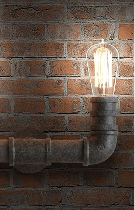 LINNÉA Indrustrial Rustic Pipe Line Twin Lamps