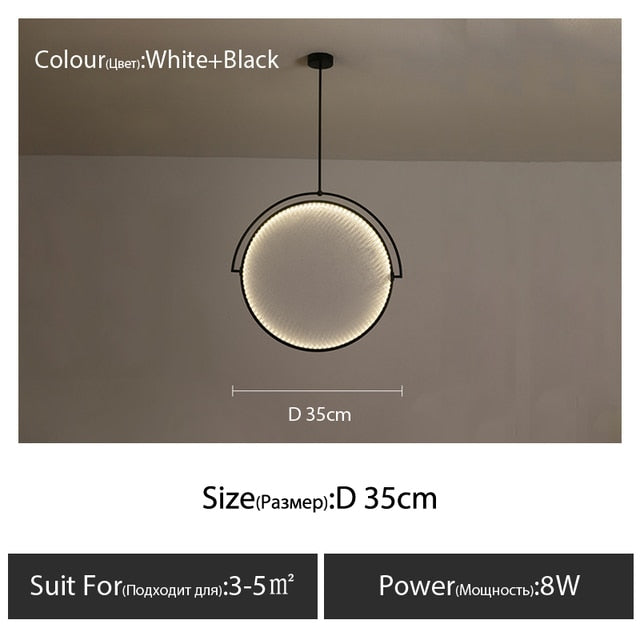 Italian light and shadow restaurant chandelier Danish designer simple modern model room creative art warm decorative lamp