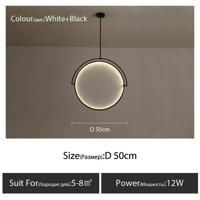 Italian light and shadow restaurant chandelier Danish designer simple modern model room creative art warm decorative lamp