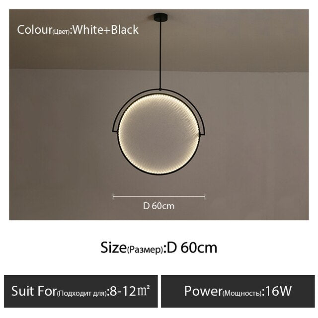 Italian light and shadow restaurant chandelier Danish designer simple modern model room creative art warm decorative lamp