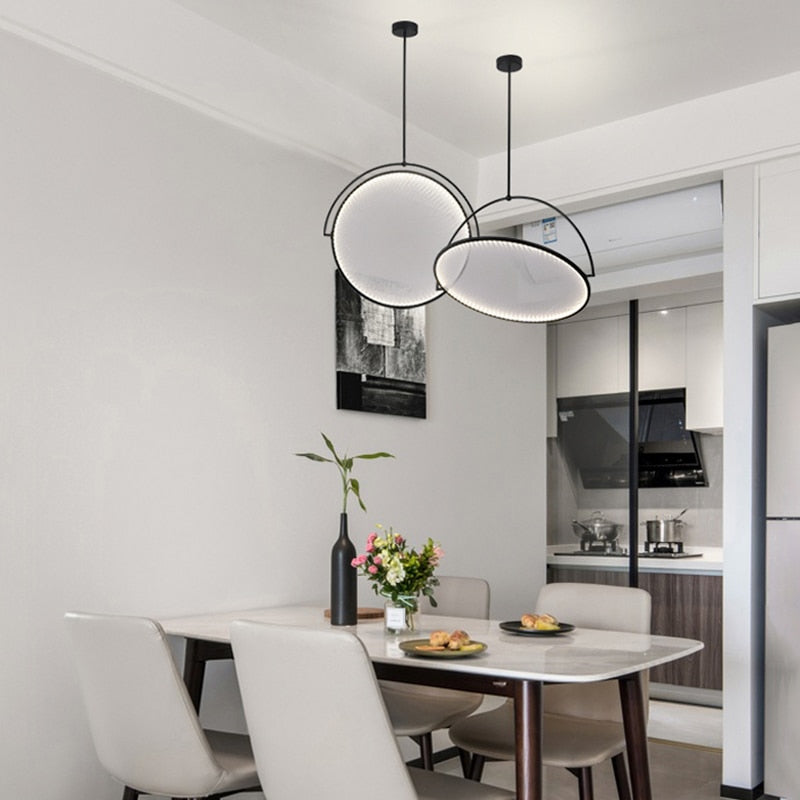 Italian light and shadow restaurant chandelier Danish designer simple modern model room creative art warm decorative lamp