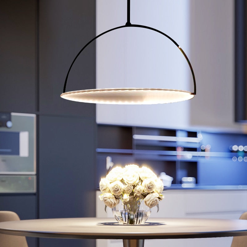 Italian light and shadow restaurant chandelier Danish designer simple modern model room creative art warm decorative lamp