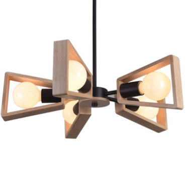 Joakim Wooden Petal Contemporary Pendant Light