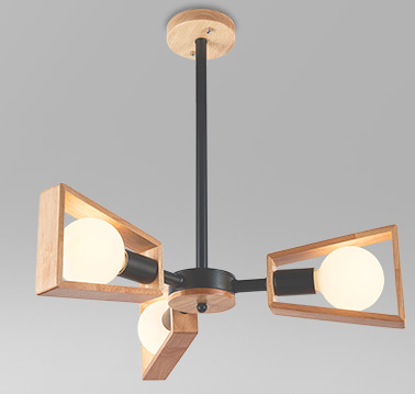 Joakim Wooden Petal Contemporary Pendant Light