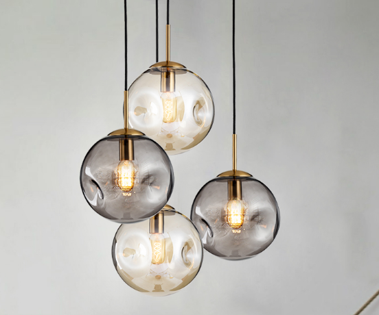 Jozua Contemporary Spherical Glass Shade Pendant Lamp