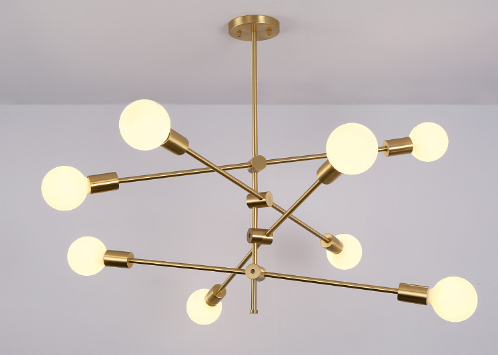 Karsten Modern Brass Finish Molecular Pendant Lamp