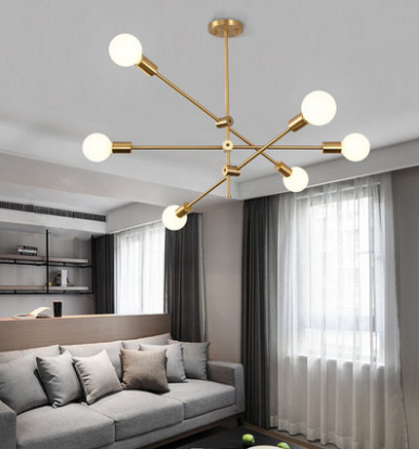 Karsten Modern Brass Finish Molecular Pendant Lamp