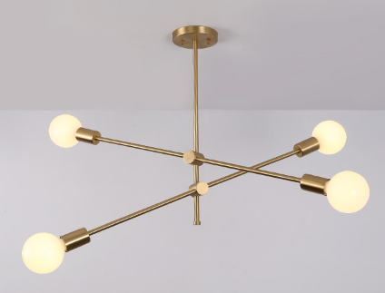 Karsten Modern Brass Finish Molecular Pendant Lamp