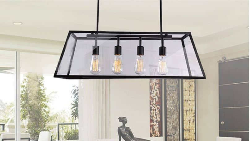 Kjell Glass Case Quadriplet Hanging Lamp