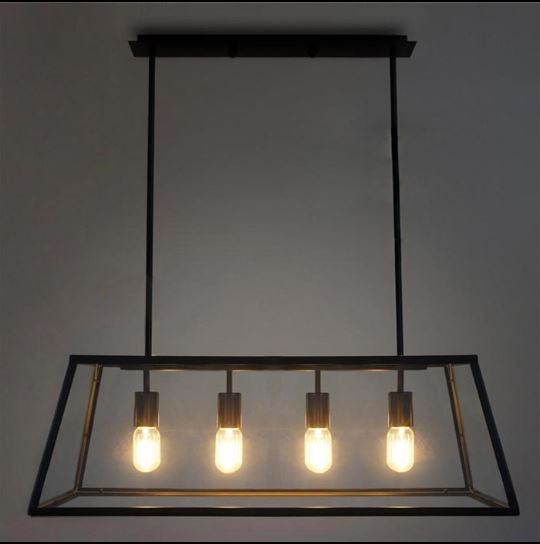 Kjell Glass Case Quadriplet Hanging Lamp